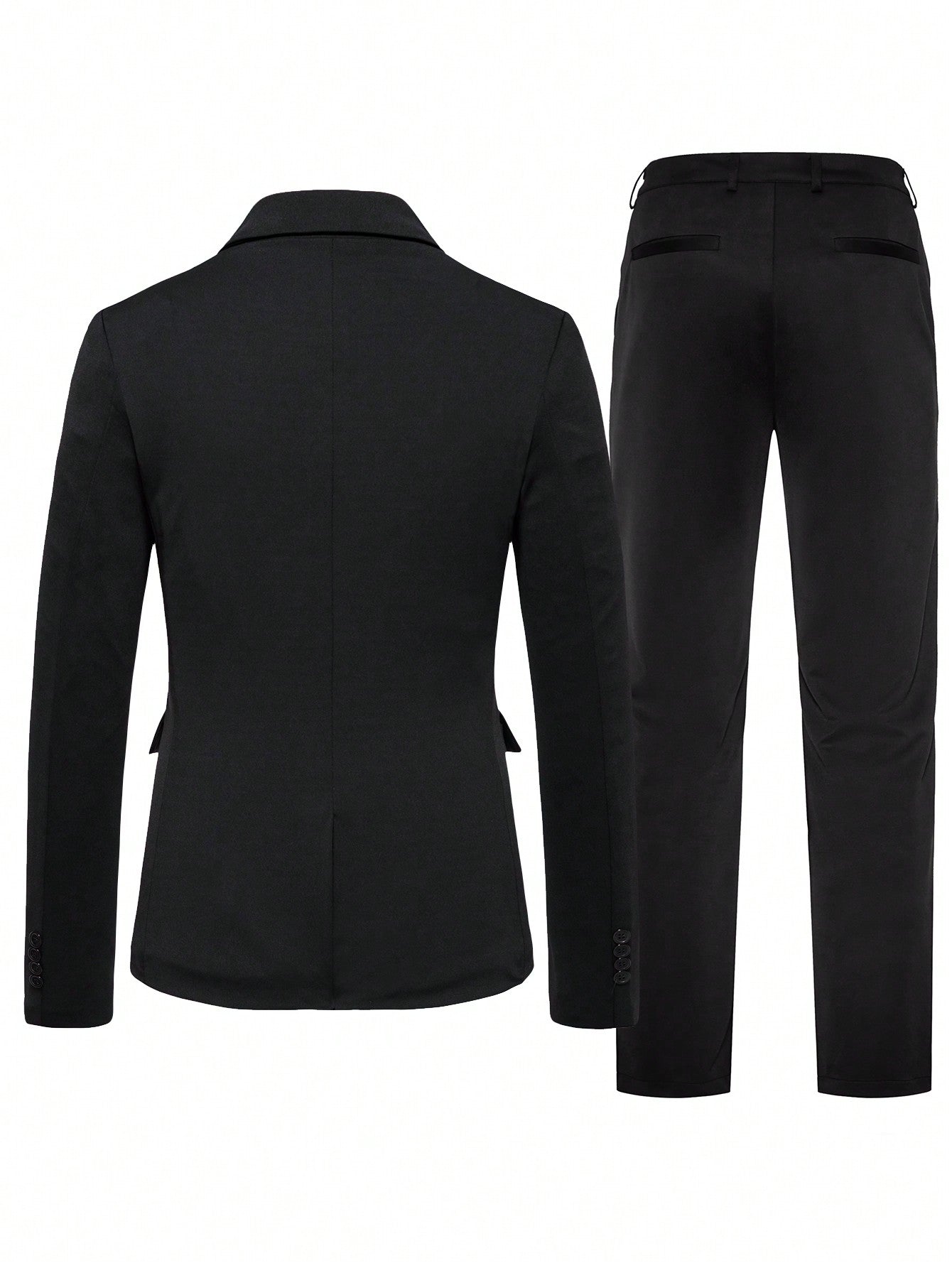 Manfinity Elegance Collection: Black Blazer & Pant Set Men Suits DAPPER & CO.   