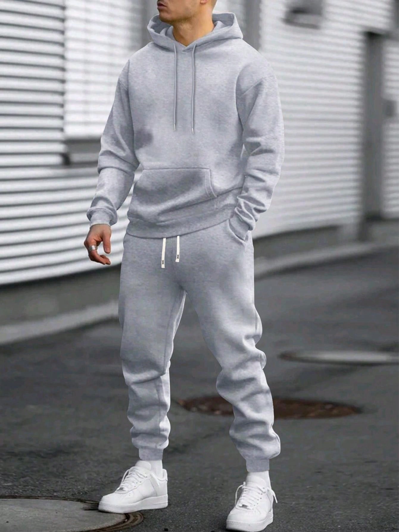 Men's Casual Hoodie and Sweatpants Outfit