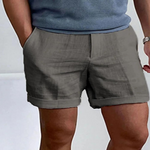 White Navy Cotton Linen Shorts White Navy Cotton Linen Shorts In Your Hand Store   