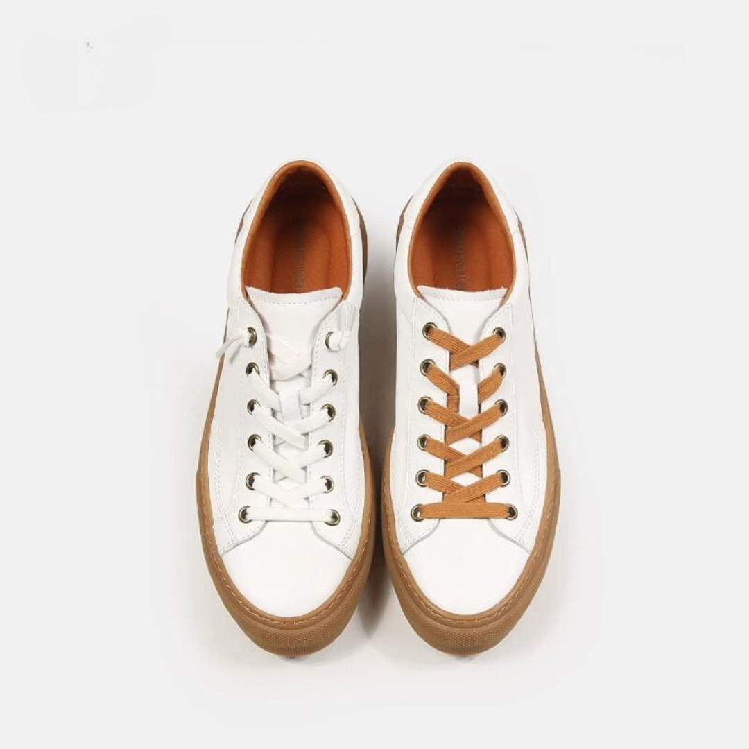 White Leather Sneakers White Leather Sneakers In Your Hand Store   