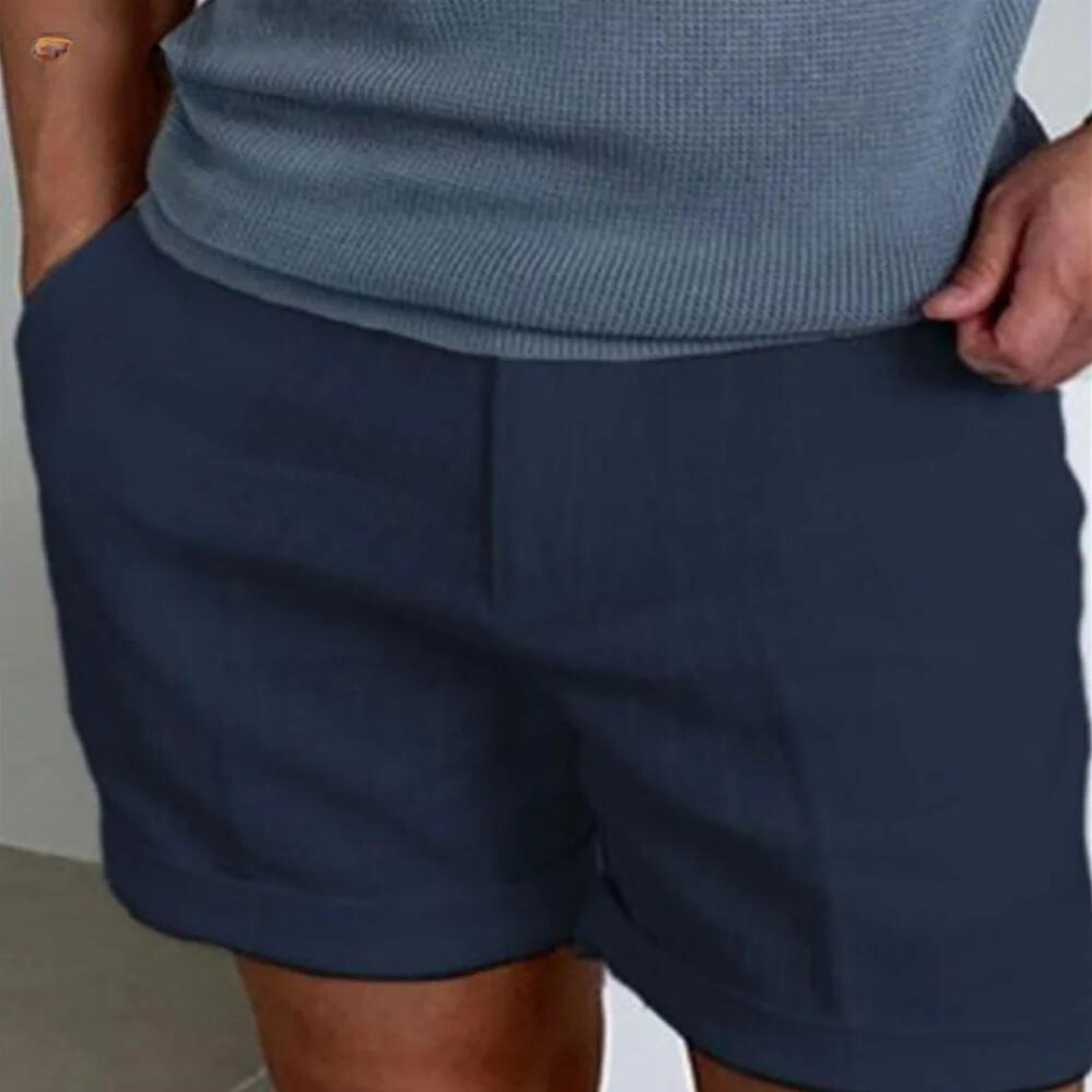 White Navy Cotton Linen Shorts White Navy Cotton Linen Shorts In Your Hand Store Navy 1 S 