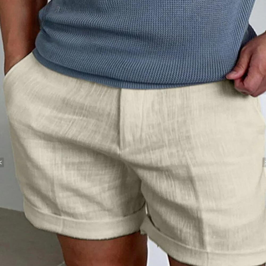 White Navy Cotton Linen Shorts White Navy Cotton Linen Shorts In Your Hand Store Khaki 1 S 