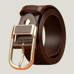 Genuine Leather Belts Genuine Leather Belts In Your Hand Store 13D gold  coffee 125cm 