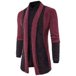 Cardigan Sweater Mens Casual Coat cardigan sweater Inyourhand Red wine 2XL 