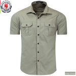 Casual Cargo Pocket Shirt for Men Casual Cargo Pocket Shirt for Men Inyourhand 55889 Army Green M 