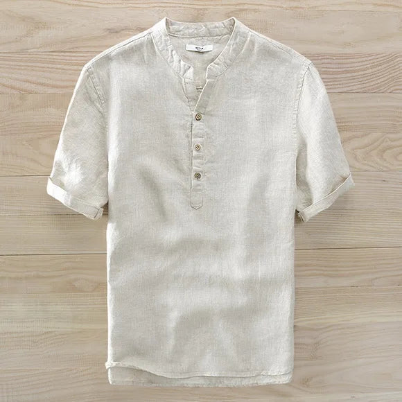 Short Sleeve Linen Shirt Short Sleeve Linen Shirt In Your Hand Store linen color XXL 