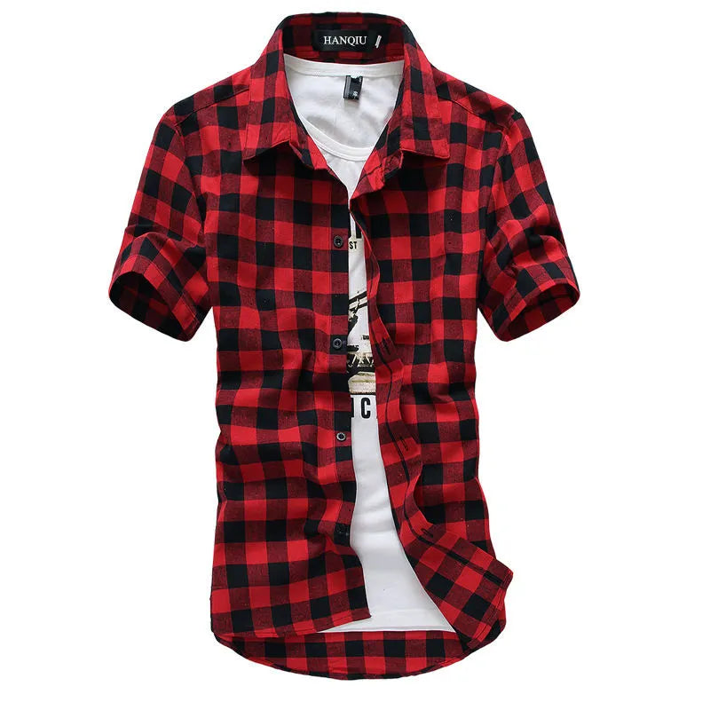 Red and Black Checkered Men's Shirt Red and Black Checkered Men's Shirt Inyourhand   