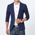 Luxury Slim Fit Blazer Luxury Slim Fit Blazer Inyourhand Navy 5XL 