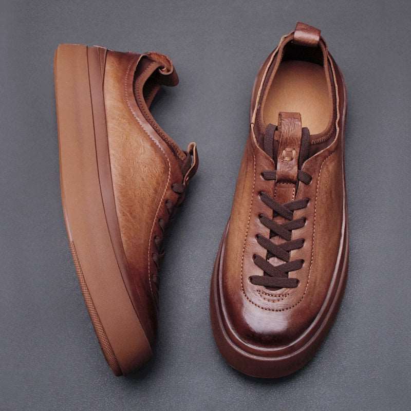 Genuine Polished Leather Sneakers Genuine Polished Leather Sneakers In Your Hand Store   