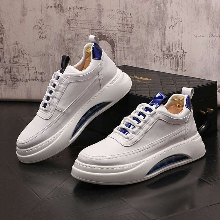 Fashion White Air Cushion Casual Sneaker Fashion White Air Cushion Casual Sneaker In Your Hand Store White Blue★Standard Edition 37 