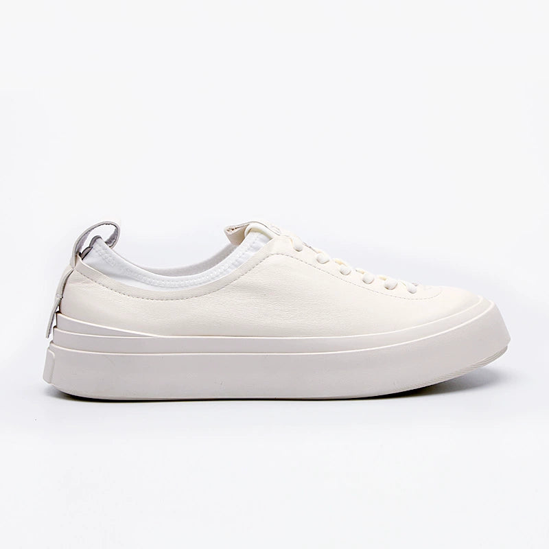 Genuine Polished Leather Sneakers Genuine Polished Leather Sneakers In Your Hand Store White 40 