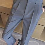 Pleated Casual Slim-Fit Stretch White Suit Pants Pleated Casual Slim-Fit Stretch White Suit Pants In Your Hand Store   