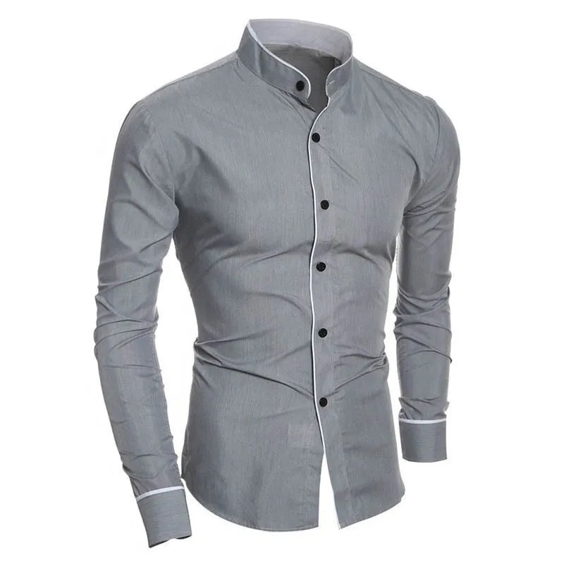 Urban Chic Slim Fit Shirt Urban Chic Slim Fit Shirt Inyourhand GRAY M 