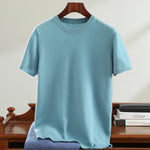 Round Neck Short Sleeve T-shirt Round Neck Short Sleeve T-shirt In Your Hand Store Lake Blue M 