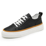 Vulcanized  Handmade Leather  Sneakers Vulcanized Handmade Leather Sneakers In Your Hand Store Black 40 