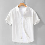 Fresh Cotton Short Sleeve Shirts for Men Fresh Cotton Short Sleeve Shirts for Men In Your Hand Store White M (50-60 KG) 