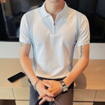 Stylish Patchwork Knit Polo Stylish Patchwork Knit Polo Inyourhand   