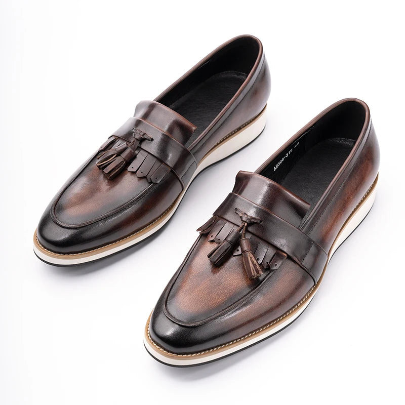 Men Loafers Leather Men Loafers Leather In Your Hand Store coffee 41 