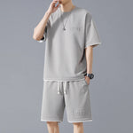 Men's Tracksuits Two-piece Set Men's Tracksuits Two-piece Set In Your Hand Store Grey 2XL 