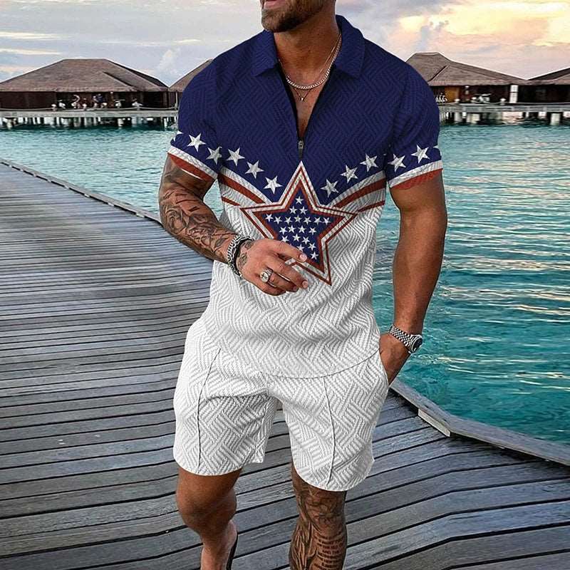 Stars & Stripes Men's Tracksuit Set Stars & Stripes Men's Tracksuit Set Inyourhand Set 9 5XL 