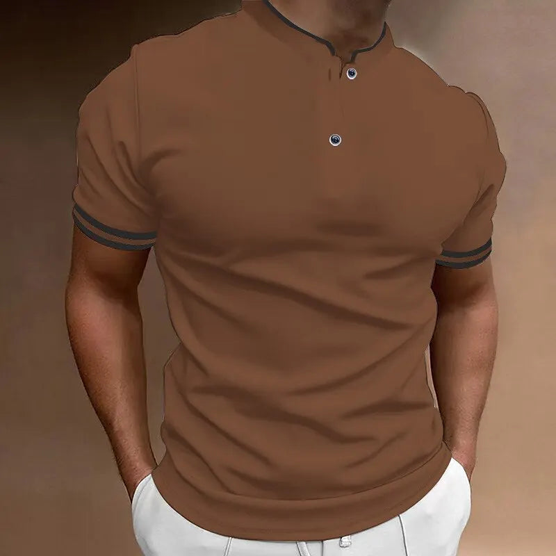 men's classic short-sleeved Polo Men's classic short-sleeved Polo Inyourhand DL-brown M 