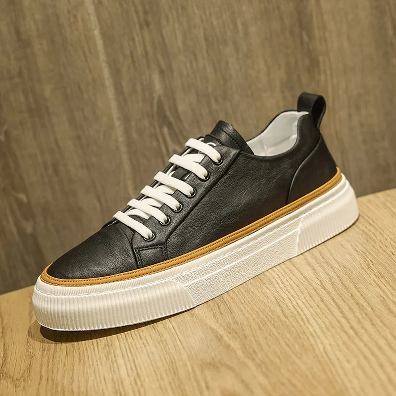 Vulcanized  Handmade Leather  Sneakers Vulcanized Handmade Leather Sneakers In Your Hand Store   