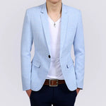 Trendy Jacket Single-Piece Trendy Jacket Single-Piece Inyourhand Grid Sky blue M 