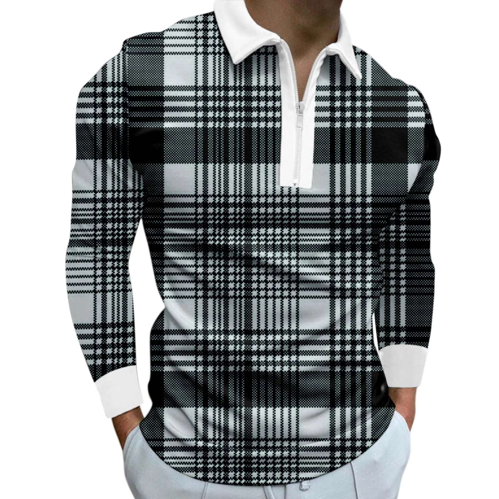 Fashion Patchwork Plaid Long Sleeve  Inyourhand   