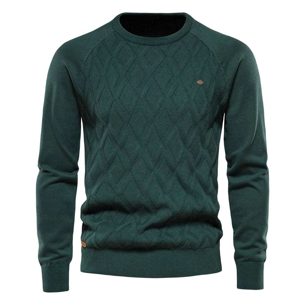 Cozy Argyle Pullover for Men Cozy Argyle Pullover for Men Inyourhand green Size M 65-72 kg 