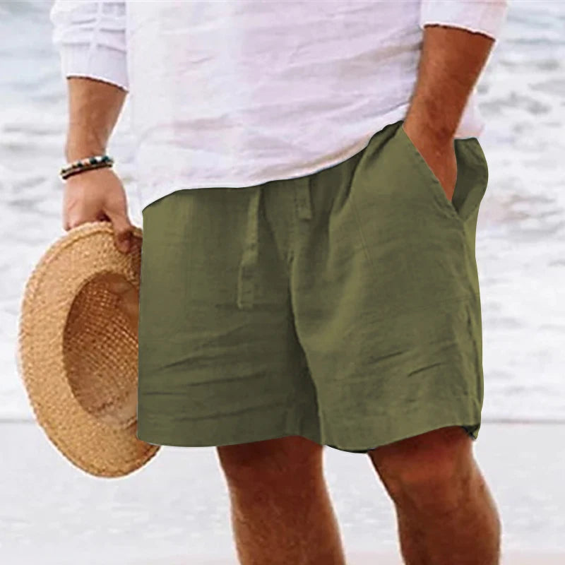 Men's summer cotton and linen shorts Men's summer cotton and linen shorts In Your Hand Store   