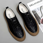 Classic Men Black White Sneakers Genuine Leather Classic Men Black White Sneakers Genuine Leather In Your Hand Store   