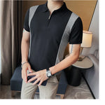 Stylish Patchwork Knit Polo Stylish Patchwork Knit Polo Inyourhand   