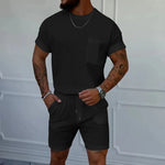 Short Sleeved Round neck, pocket Shorts Set Short Sleeved Round neck, pocket Shorts Set In Your Hand Store   