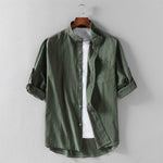 Modern Men's Mid-Sleeve Shirt Modern Men's Mid-Sleeve Shirt Inyourhand army green 5XL 