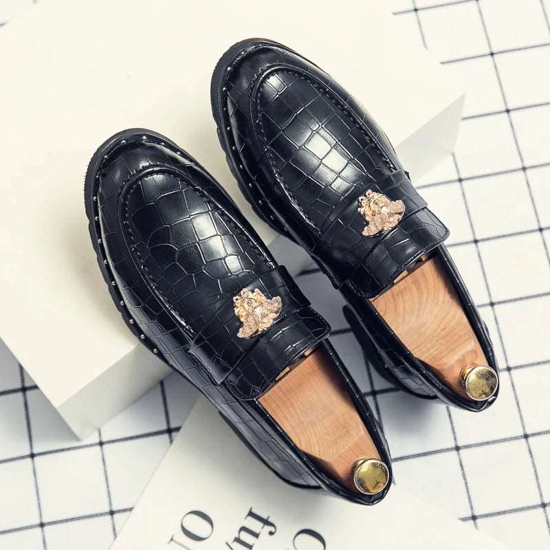 Classic Pointed-Toe Leather Loafers Classic Pointed-Toe Leather Loafers Inyourhand 5813 heise 47 