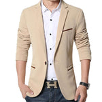 Classic Stripe Elegance Blazer Classic Stripe Elegance Blazer Inyourhand Khaki M (47-54KG) 