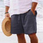 Men's summer cotton and linen shorts Men's summer cotton and linen shorts In Your Hand Store Dark Grey XXXL 