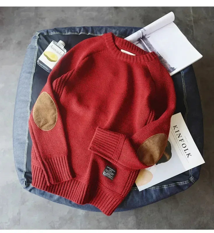 Patchwork Sweater Patchwork Sweater In Your Hand Store Red M 45-52kg 