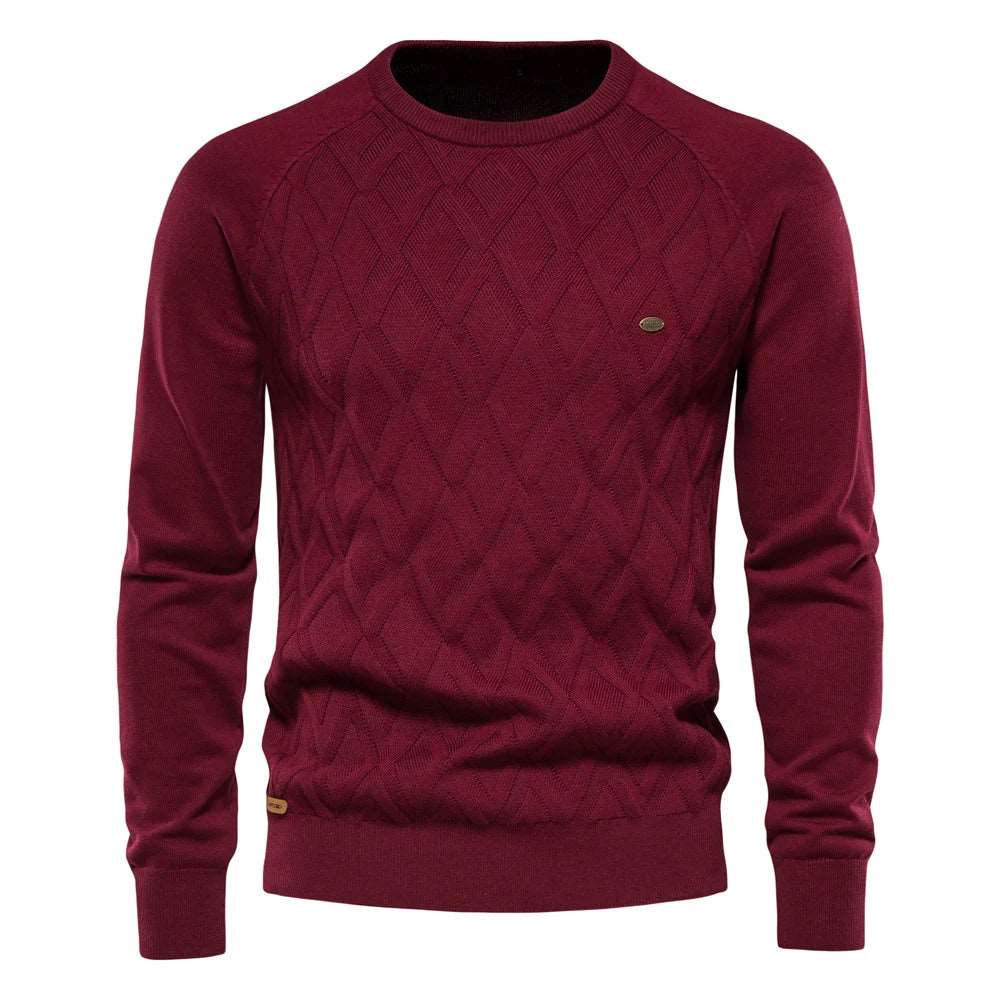 Cozy Argyle Pullover for Men Cozy Argyle Pullover for Men Inyourhand red Size L 72-80 kg 