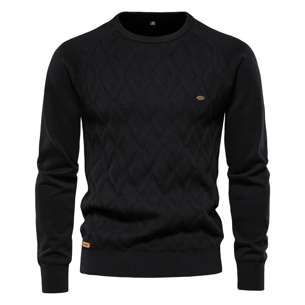 Cozy Argyle Pullover for Men Cozy Argyle Pullover for Men Inyourhand black Size L 72-80 kg 