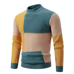 Men's Casual Warm Neck Sweater Men's Casual Warm Neck Sweater In Your Hand Store greenand yellow M 