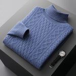 Thick jacquard pullover thick jacquard pullover In Your Hand Store Blue XXXL 