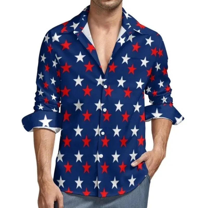 USA Stars Flag Stripes Long Sleeve USA Stars Flag Stripes Long Sleeve Inyourhand   