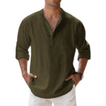 Coastal Breeze Henley Shirt Coastal Breeze Henley Shirt Inyourhand Army Green M 