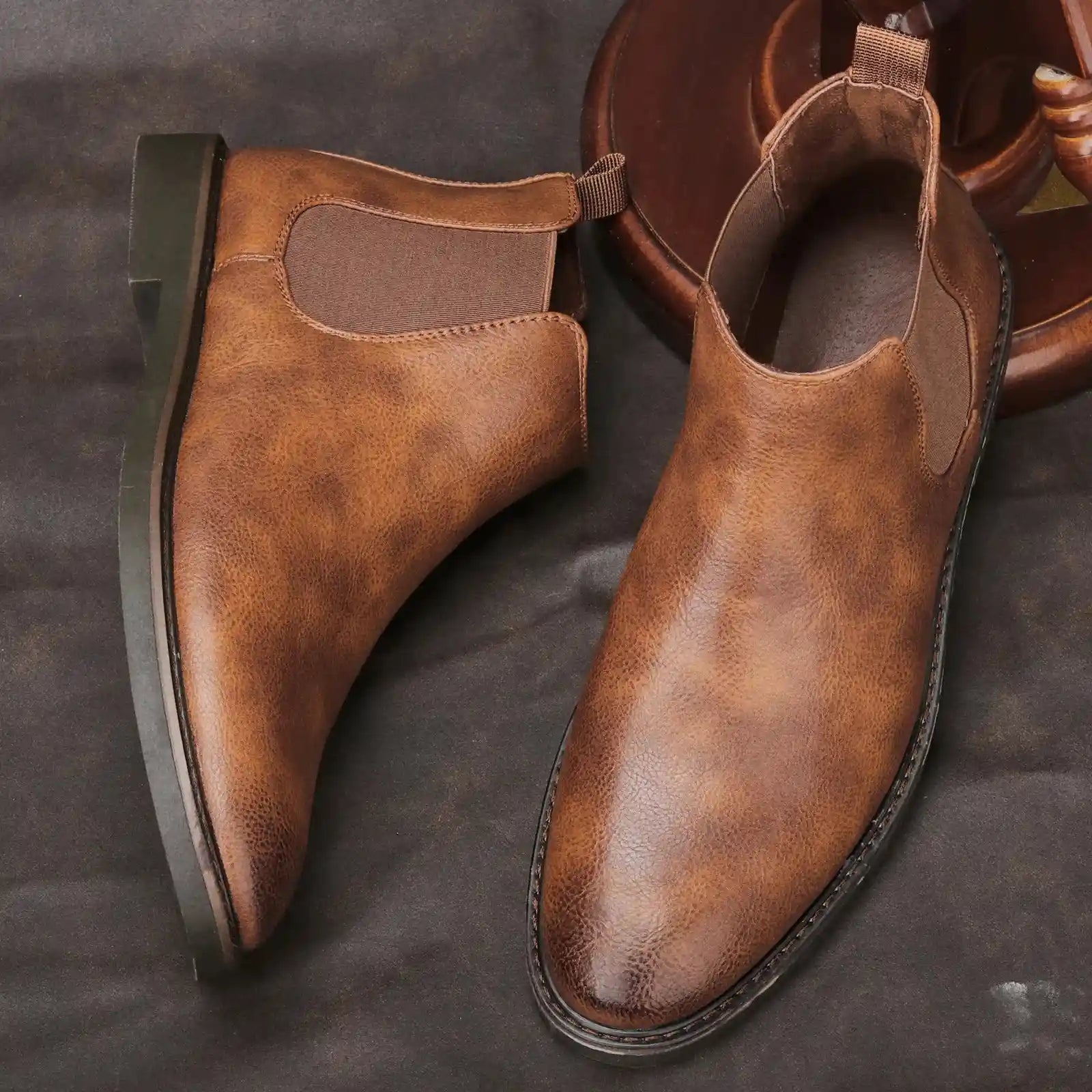 Men Comfortable Chelsea Boots 2022 Men Comfortable Chelsea Boots 2022 In Your Hand Store Brown 46 