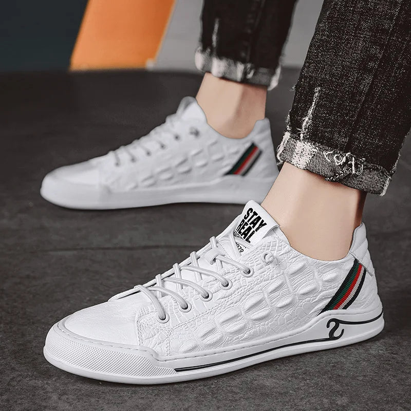 Trendy Genuine Leather Sneakers Trendy Genuine Leather Sneakers In Your Hand Store White 40 