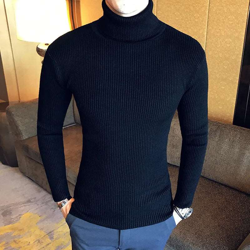 Winter Warmth Turtleneck Sweater Winter Warmth Turtleneck Sweater Inyourhand 03 Black 3XL(70-95Kg) 