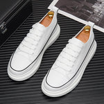 Natural Leather Lace up  Breathable white Sneakers Natural Leather Lace up Breathable white Sneakers In Your Hand Store   