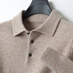 merino wool top knitted Polo merino wool top knitted Polo In Your Hand Store camel M 