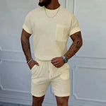 Short Sleeved Round neck, pocket Shorts Set Short Sleeved Round neck, pocket Shorts Set In Your Hand Store   